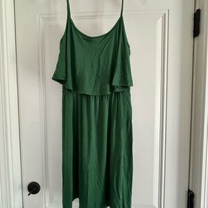 Amour Vert Green Sundress Sleeveless Midi